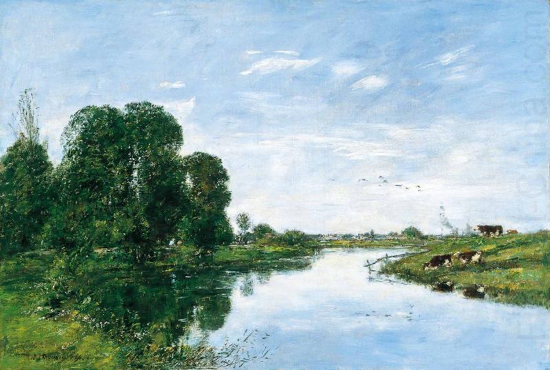 Eugene Boudin The River Touques at Saint Arnoult china oil painting image